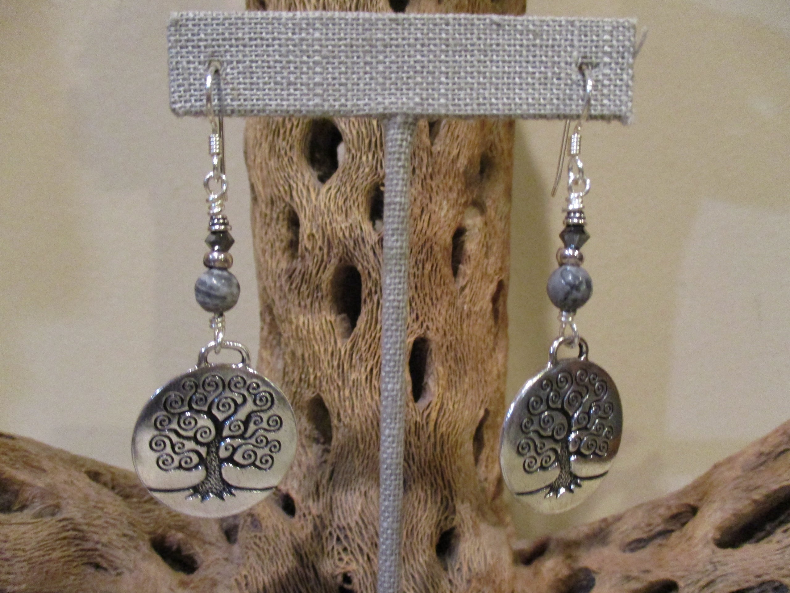 Tree of deals life swarovski earrings